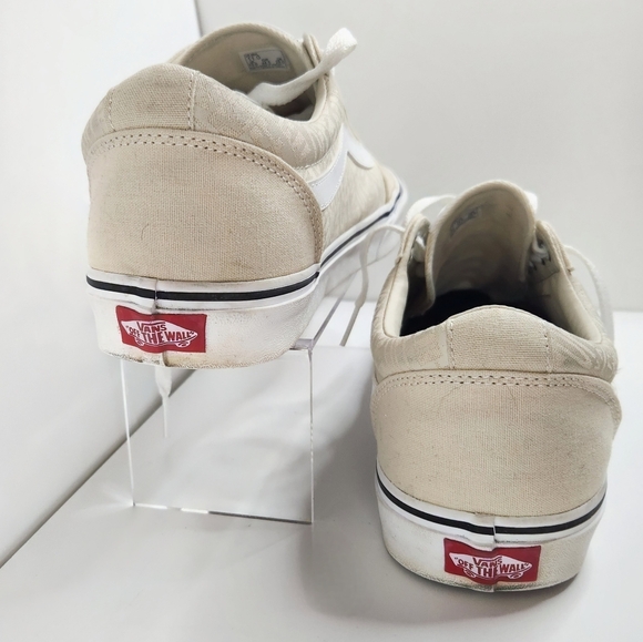 Vans Old Skool Linen Shoe, Men 11. Cream and White Classic - Picture 5 of 5
